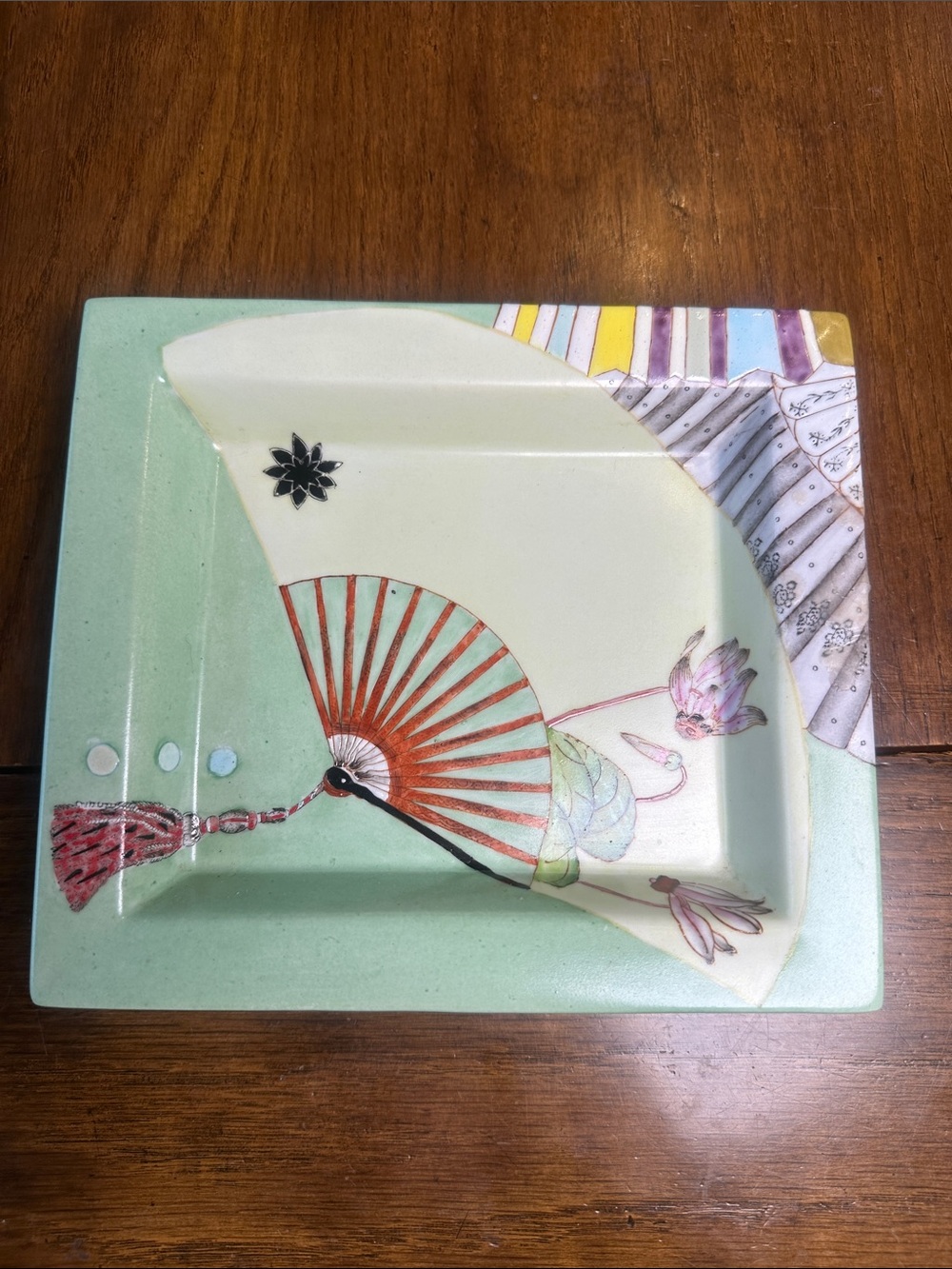 Vintage Fabienne jouvin paris ceramic trinket tray art deco ceramic tray